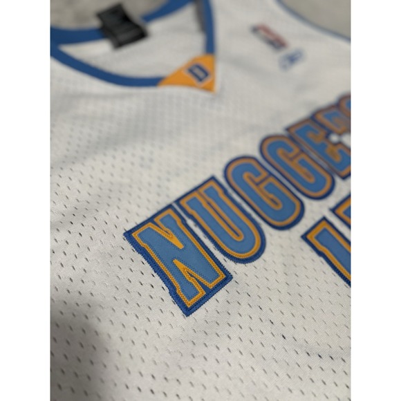 Carmelo Anthony Jersey Youth XL Denver Nuggets Reebok Authentics +2 White - Picture 9 of 9